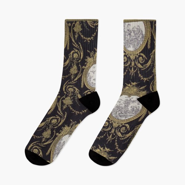 Item preview, Gold and Black Cameo Toile designed and sold by incarnations.