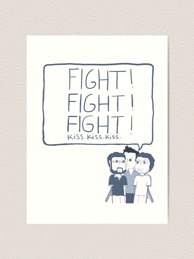Fight Kiss Art Print By Childishgavino Redbubble