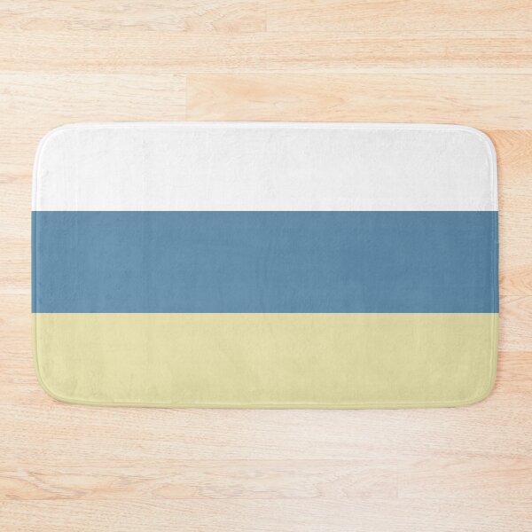 Item preview, GREY BLUE  - WHITE AND SAND YELLOW 3 STRIPES BY OZCUSHIONSTOO - BEACH THEME   designed and sold by ozcushionstoo.