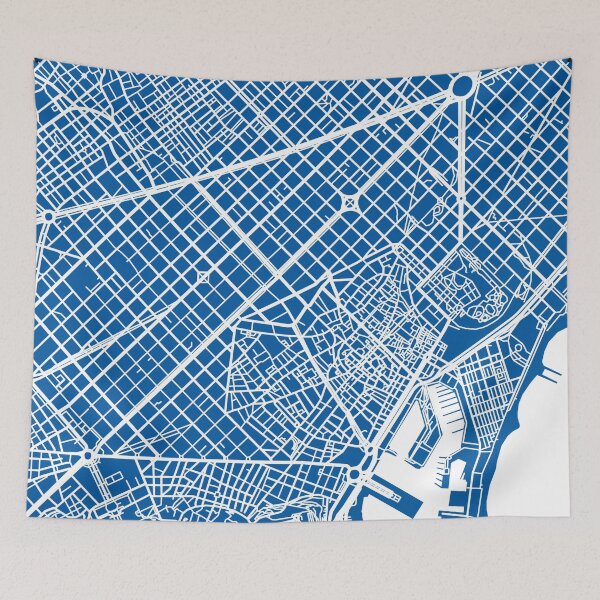Item preview, Barcelona, Spain Map Art designed and sold by CartoCreative.