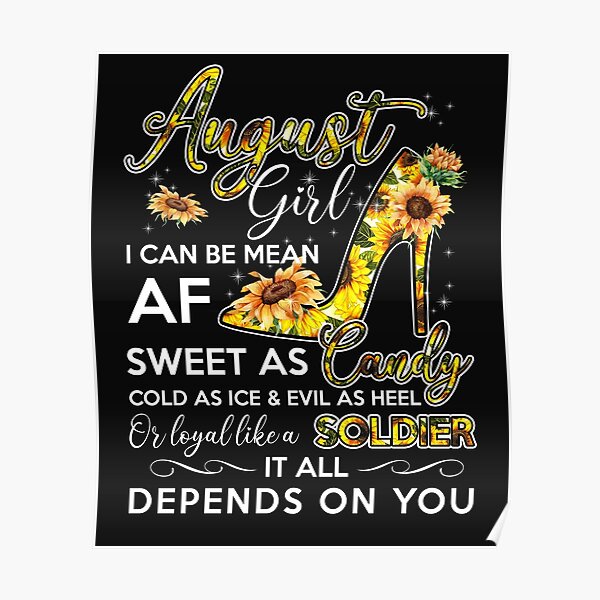 August Birthday Posters Redbubble