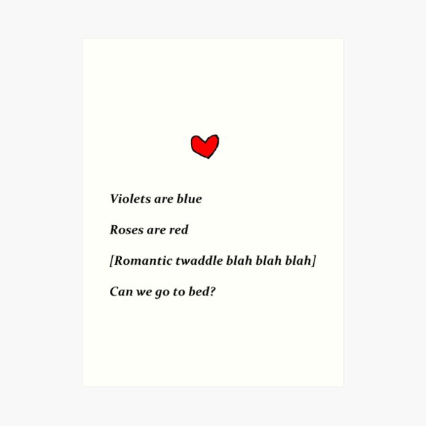 Anti-Valentine's - Blah Blah Blah Art Print