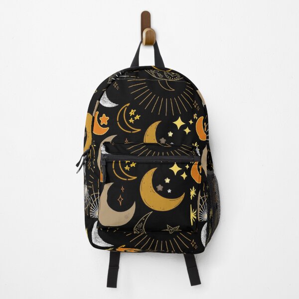 Item preview, Black vintage warm toned moon stars pattern gift design designed and sold by Michael Schmidt.