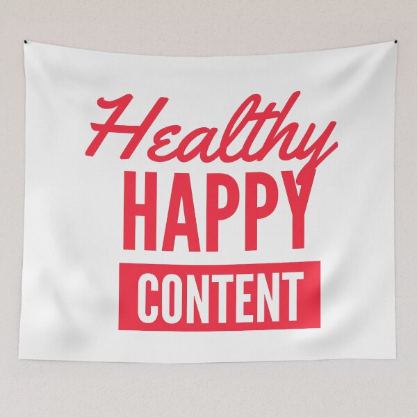 Item preview, Healthy Happy Content Inspirational Quotes designed and sold by designlee.