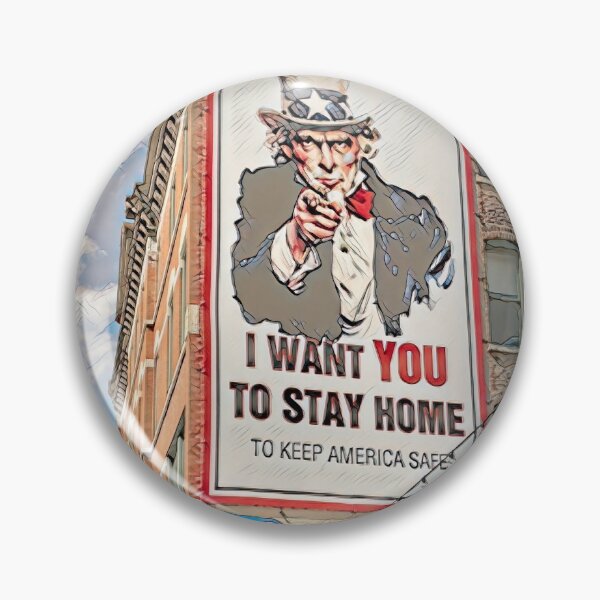 Item preview, UncleSam - Stay Home designed and sold by Marlene Watson-Hall.