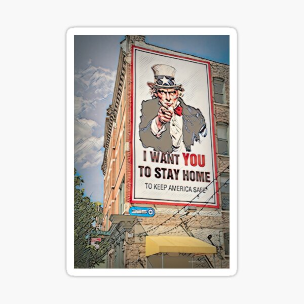 Item preview, UncleSam - Stay Home designed and sold by Marlene Watson-Hall.