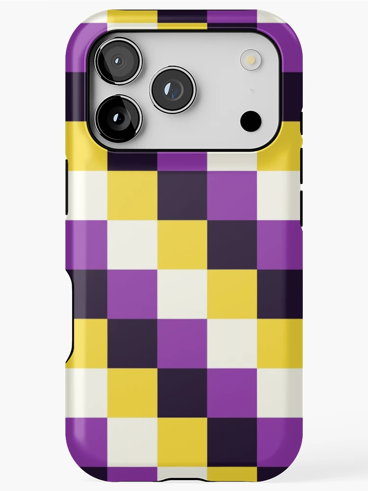 Thumbnail 1 of 4, iPhone Case, Nonbinary Checker Pattern designed and sold by Aroaes.