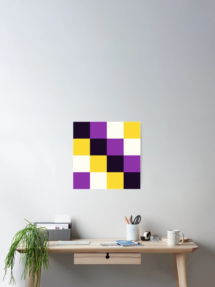 Thumbnail 2 of 3, Poster, Nonbinary Checker Pattern designed and sold by Aroaes.