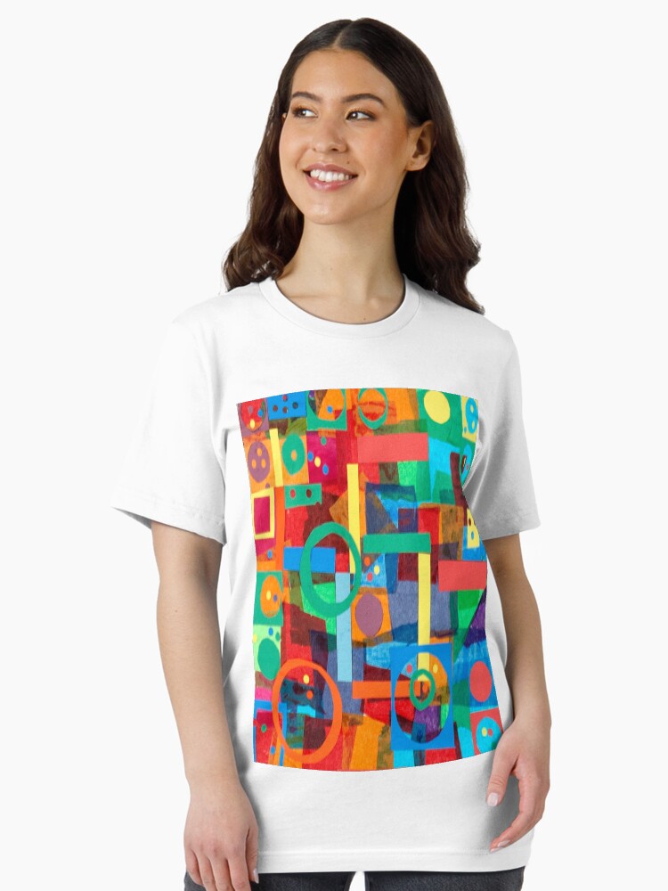 Thumbnail 2 of 7, Essential T-Shirt, Shapes In Hues In Motion designed and sold by TrickyBeamy28.