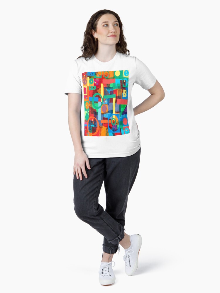 Thumbnail 4 of 7, Essential T-Shirt, Shapes In Hues In Motion designed and sold by TrickyBeamy28.