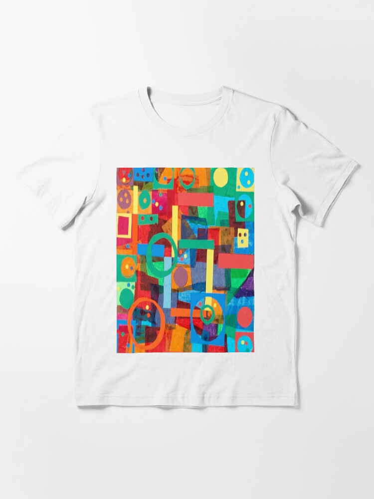 Thumbnail 3 of 7, Essential T-Shirt, Shapes In Hues In Motion designed and sold by TrickyBeamy28.