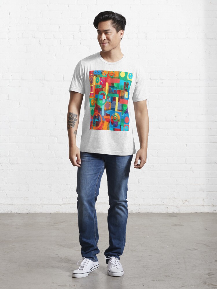 Alternate view of Shapes In Hues In Motion Essential T-Shirt