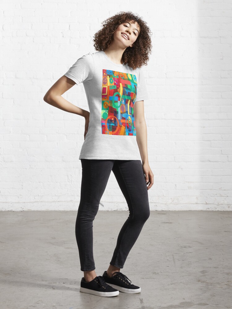 Alternate view of Shapes In Hues In Motion Essential T-Shirt