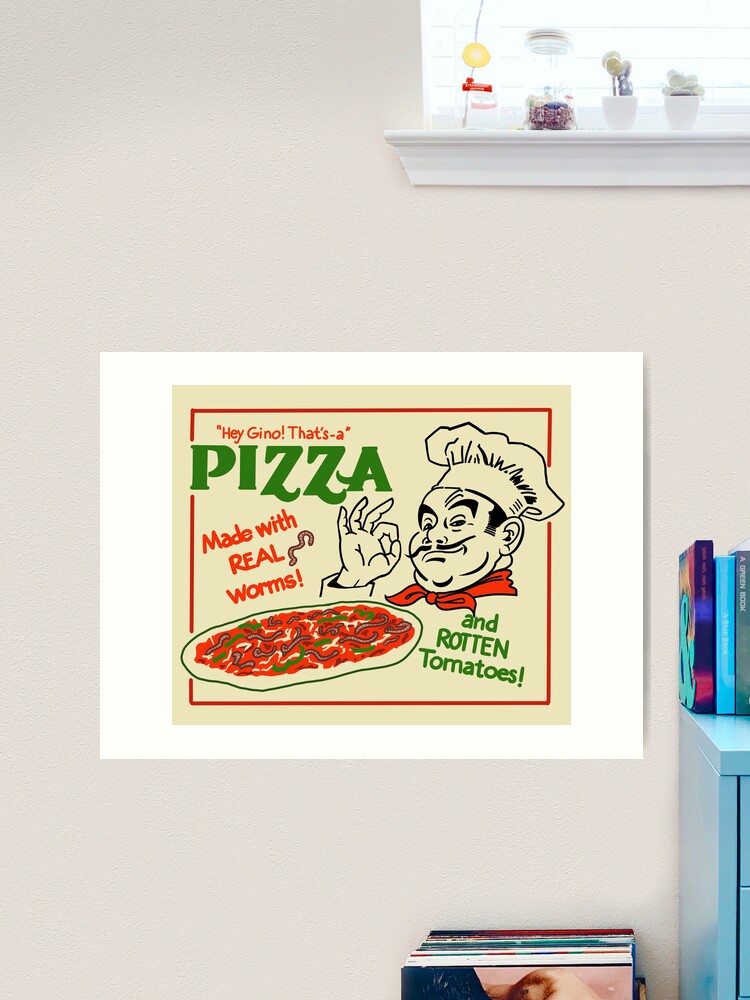 Tacky Vintage Pizza Box Art Board Print for Sale by F2GClothing