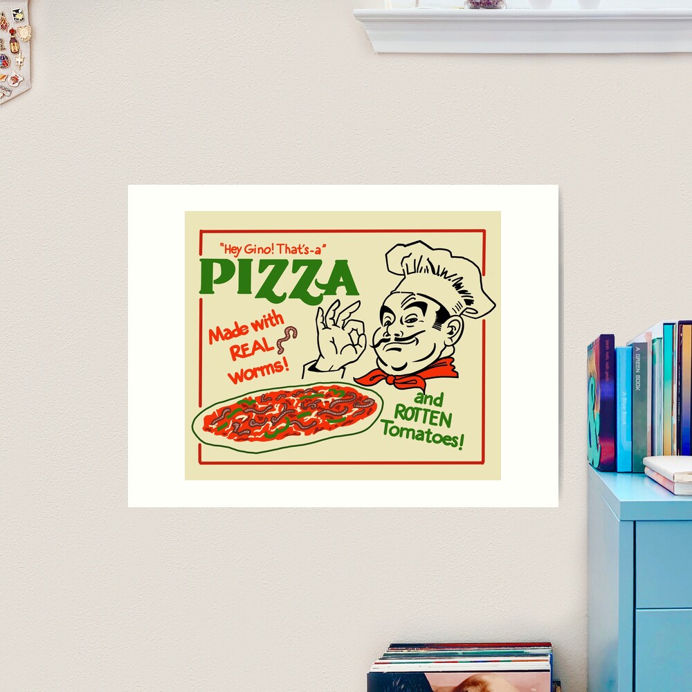 Tacky Vintage Pizza Box Art Board Print for Sale by F2GClothing