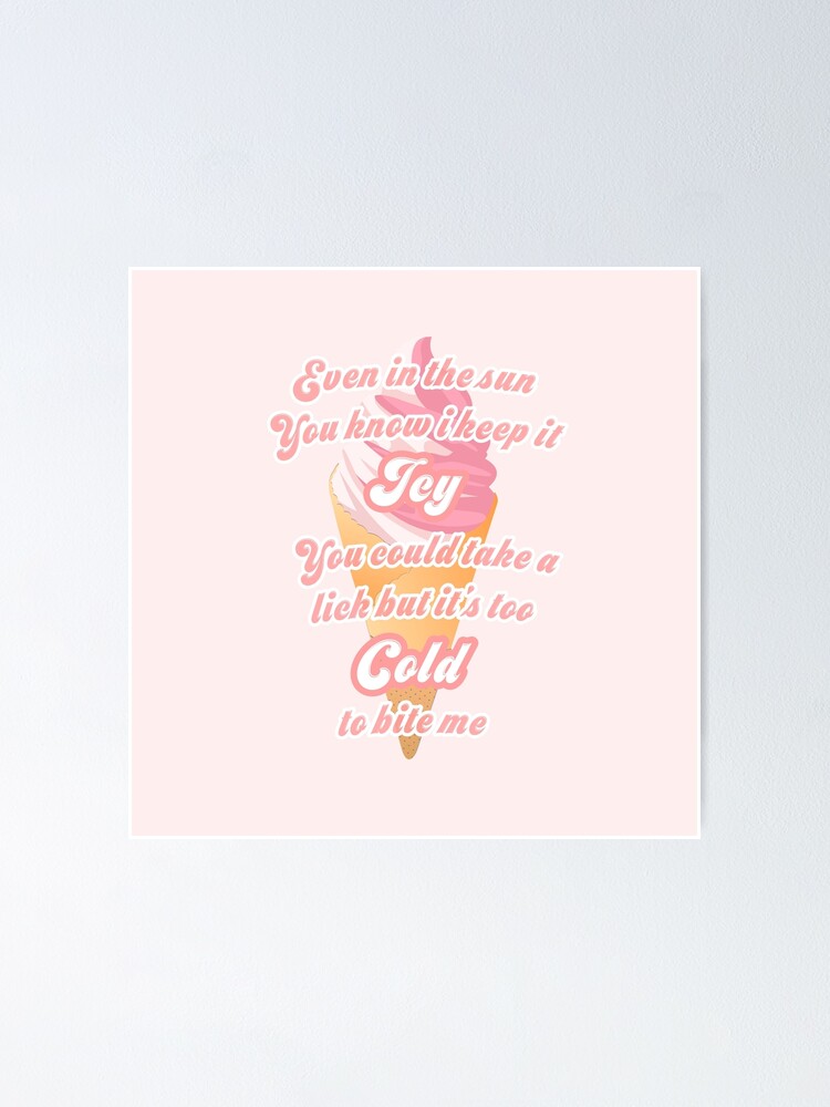 Póster «Letra Ice Cream de Blackpink & Selena Gomez» de Asraeyla