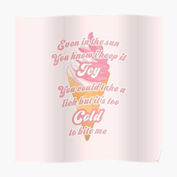 Póster «Letra Ice Cream de Blackpink & Selena Gomez» de Asraeyla