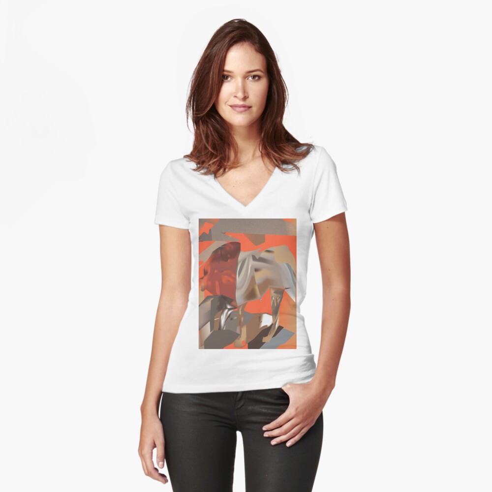 Item preview, Fitted V-Neck T-Shirt designed and sold by TrickyBeamy28.