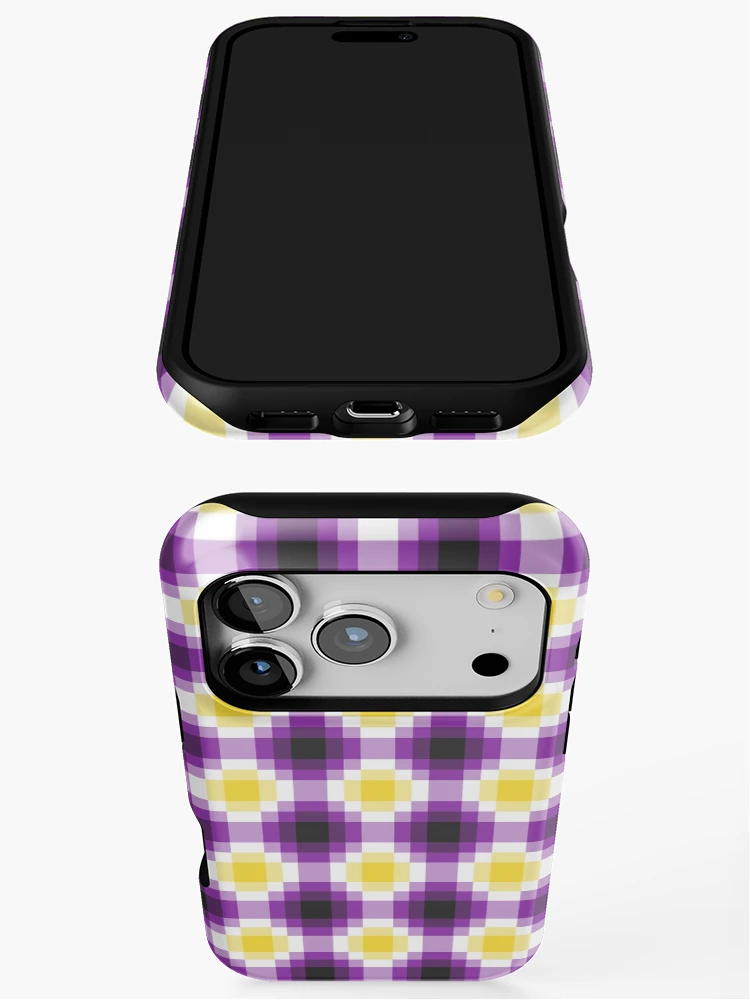 Thumbnail 3 of 4, iPhone Case, Nonbinary Gradient Diamond Pattern designed and sold by Aroaes.