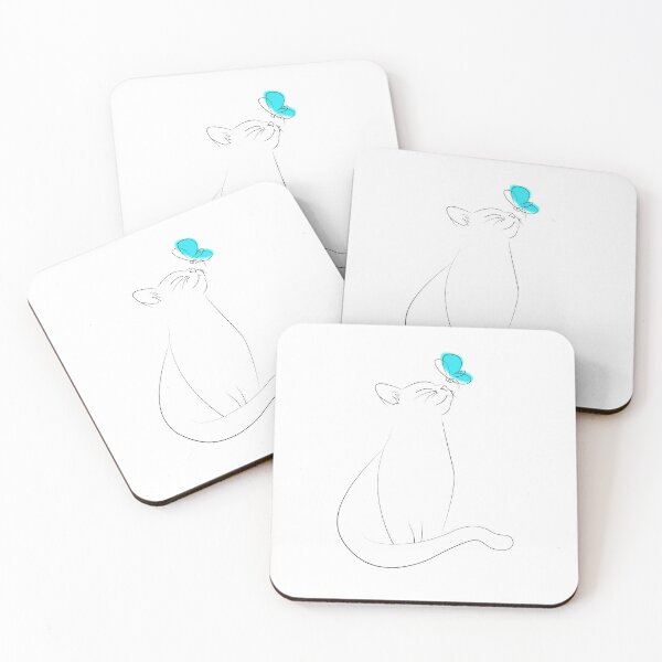 Item preview, Cat and Butterfly designed and sold by theneurocyclist.