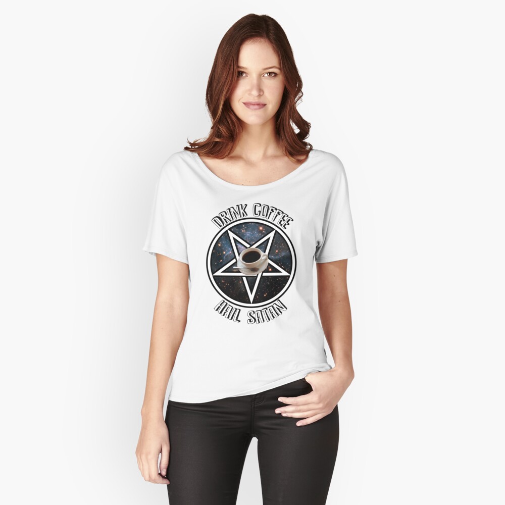 drink coffee hail satan shirt