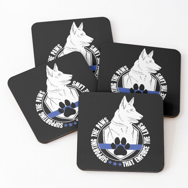 Item preview, Supporting the paws that enforce the laws - K9 Police Officer Support designed and sold by Captain Mood.