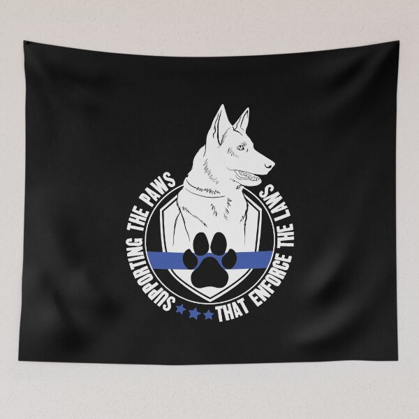 Item preview, Supporting the paws that enforce the laws - K9 Police Officer Support designed and sold by Captain Mood.
