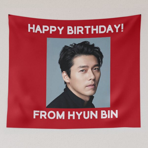 Item preview, Happy Birthday From Hyun Bin  designed and sold by kpopkdramamerch.