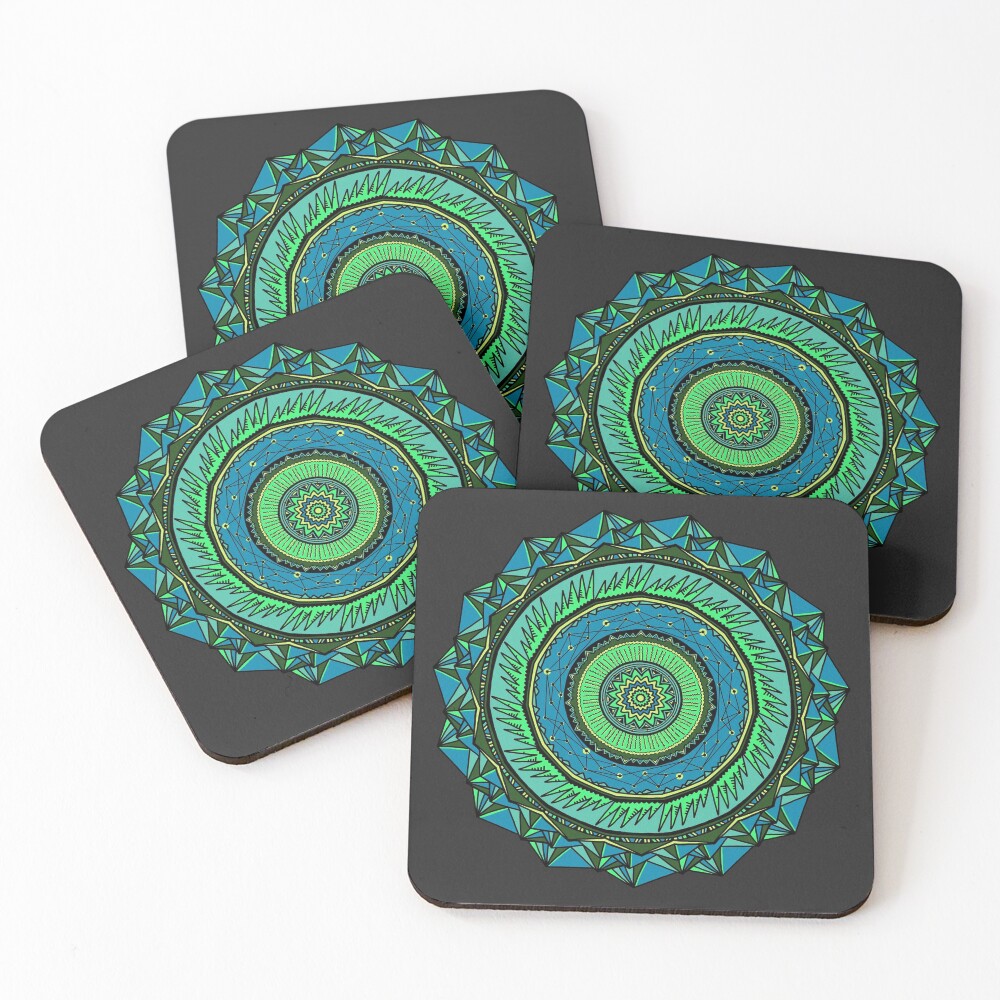 Energy Core Mandala Coasters (Set of 4)