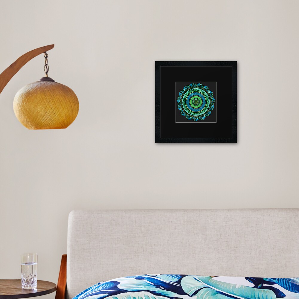 Energy Core Mandala Framed Art Print