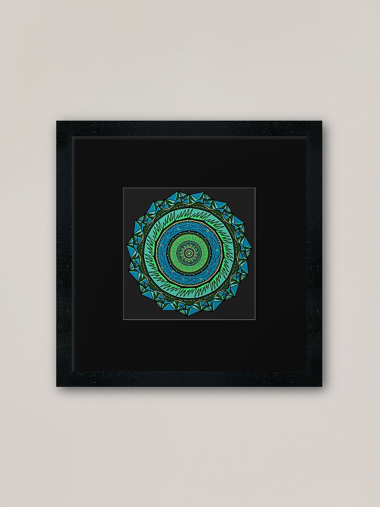 Alternate view of Energy Core Mandala Framed Art Print