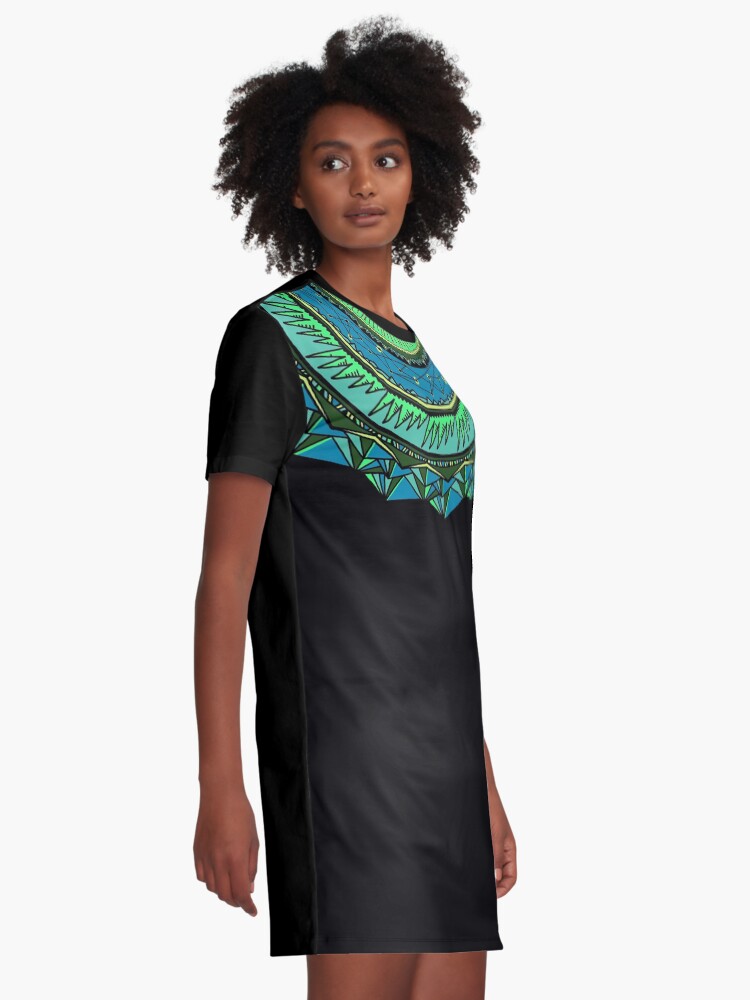Alternate view of Energy Core Mandala Graphic T-Shirt Dress
