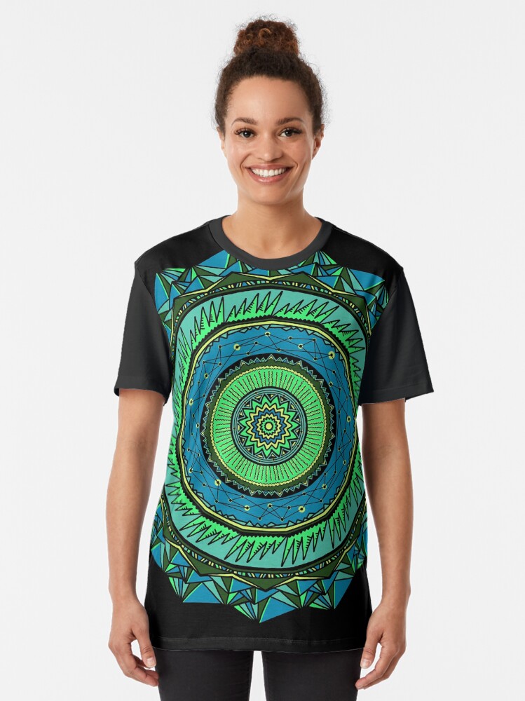 Alternate view of Energy Core Mandala Graphic T-Shirt