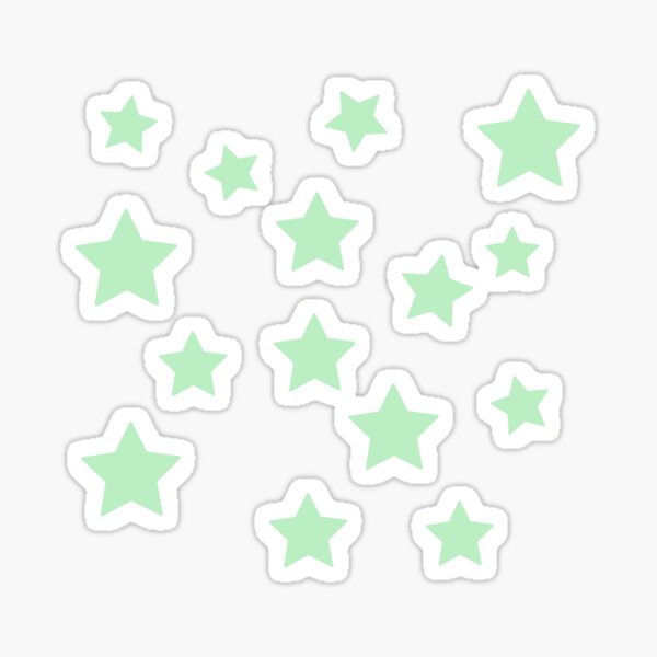Item preview, Light green Star sticker set designed and sold by ravidesignit.