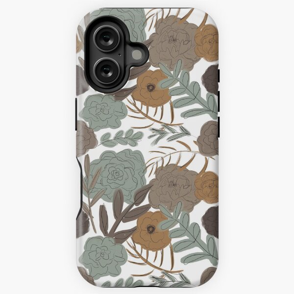 Neutral Florals iPhone Tough Case