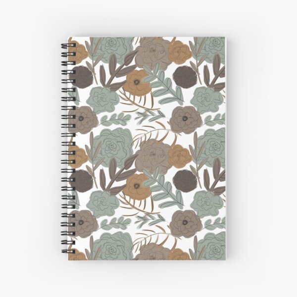 Neutral Florals Spiral Notebook