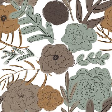 Artwork thumbnail, Neutral Florals by vmhmade