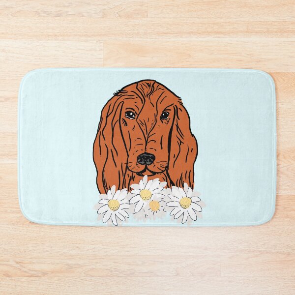 Item preview, Irish setter with flowers designed and sold by NinaBetterNot.