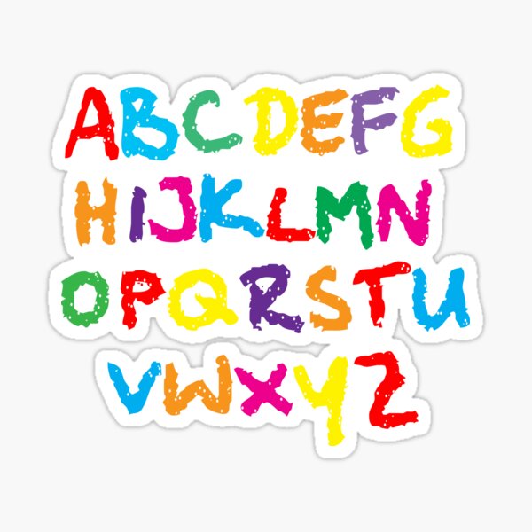 The Colorful Alphabet in Chalk Sticker