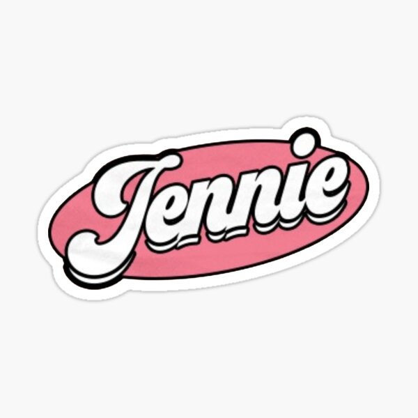Jennie ICE CREAM BP Selpink Name Sticker