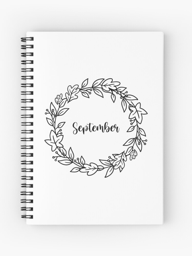 Cuaderno de espiral «Septiembre Portada mensual para Bullet Journal / Bujo  Planner» de noryushi | Redbubble