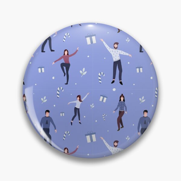 Item preview, Christmas pattern with people dancing designed and sold by Lozovytska.