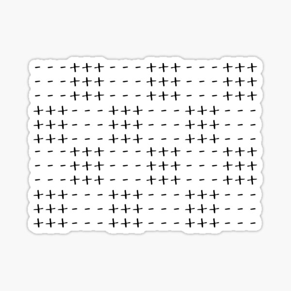 Plus Minus Nine Times over and over again Sticker