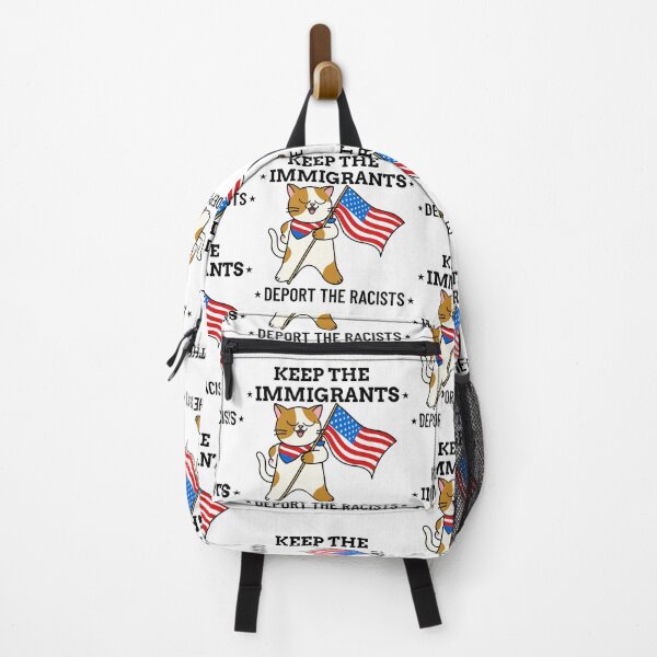 Item preview, Keep the immigrants deport the racists funny cat designed and sold by GoodyLeo.
