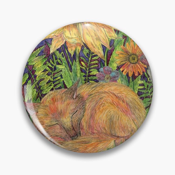Item preview, Little fox and flowers designed and sold by Yovin11.