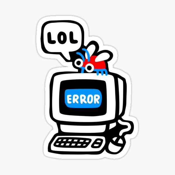 Mr computer. Error стикер.