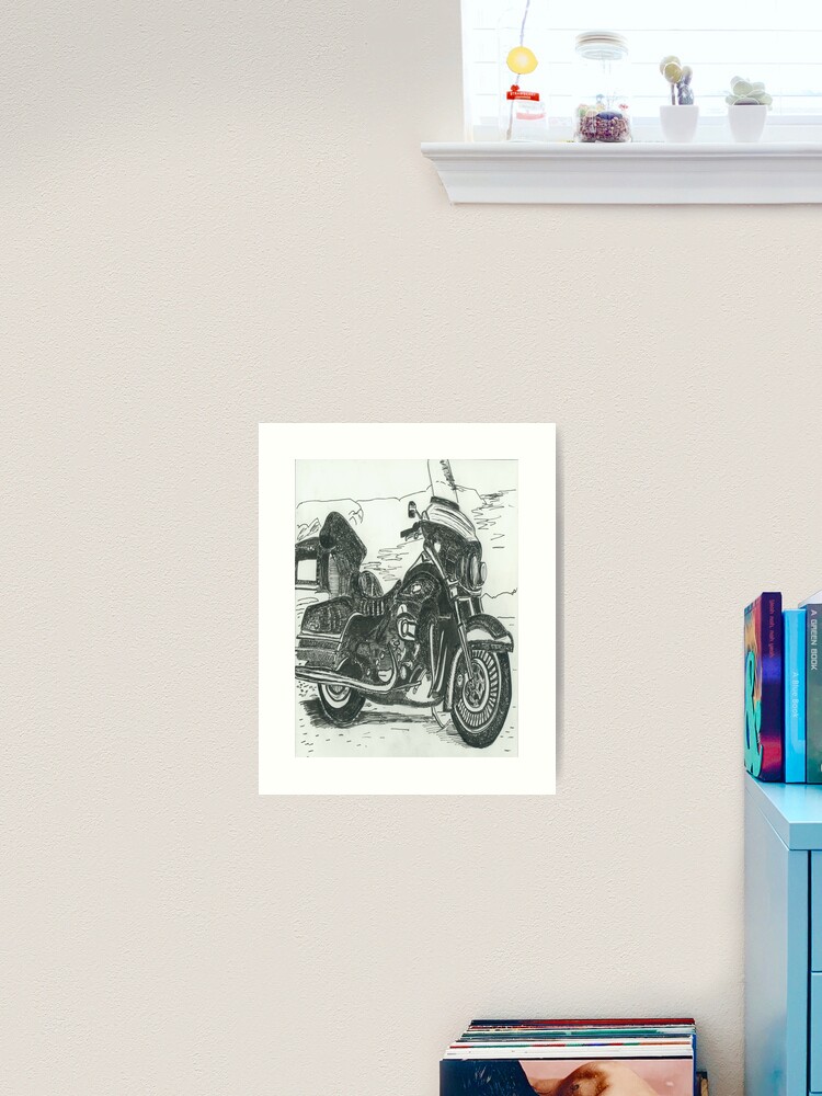 Thumbnail 1 of 3, Art Print, Motorcycle designed and sold by TrickyBeamy28.