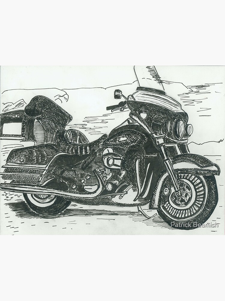 Thumbnail 4 of 4, Metal Print, Motorcycle designed and sold by TrickyBeamy28.