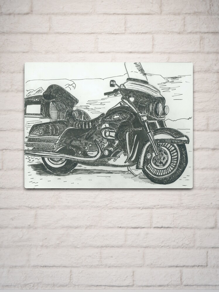 Thumbnail 2 of 4, Metal Print, Motorcycle designed and sold by TrickyBeamy28.
