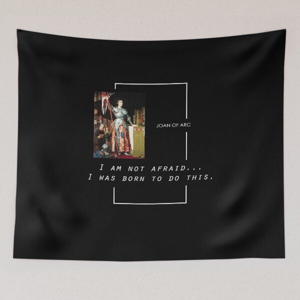 Item preview, Joan of Arc quote simple black BG designed and sold by maya-studio.